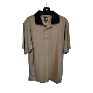 Footjoy Men's Large Grey and Black polo‎
